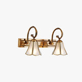 Gold Trumpet Glass Bathroom Mirror Lights