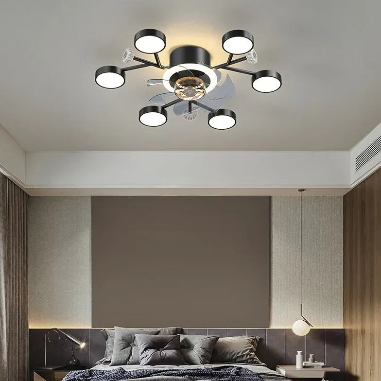 Ceiling Fan with Light Minimalist Chandelier