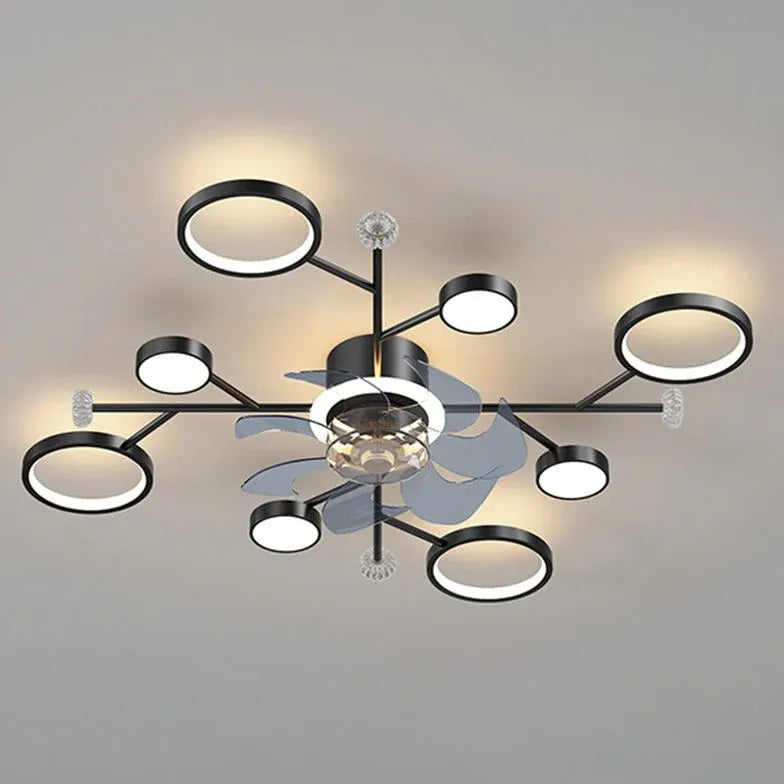 Ceiling Fan with Light Minimalist Chandelier