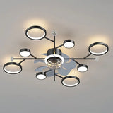 Ceiling Fan with Light Minimalist Chandelier